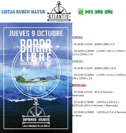 JUEVES 9 DE OCTUBRE DE 2014 - LOW COST PARTY