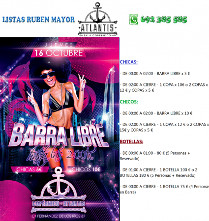 JUEVES 16 DE OCTUBRE DE 2014 - LOW COST PARTY