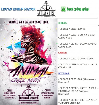 VIERNES 24 DE OCTUBRE DE 2014 - ANIMAL PARTY