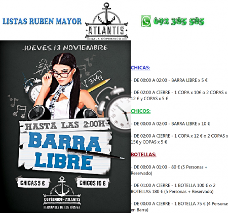 JUEVES 13 DE NOVIEMBRE DE 2014 - LOW COST PARTY