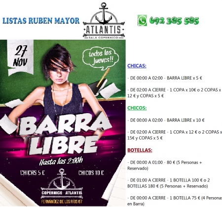 JUEVES 27 DE NOVIEMBRE DE 2014 - LOW COST PARTY